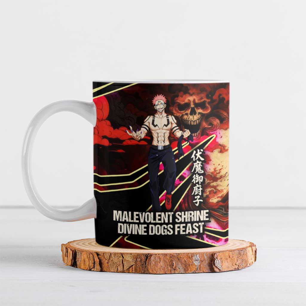 Ryomen Sukuna Malevolent Shrine Ceramic Mug Infernal Cursed Domain Art Style