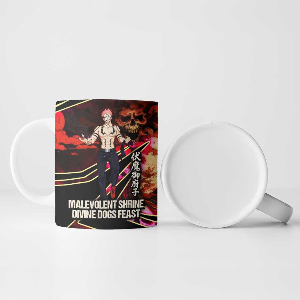 Ryomen Sukuna Malevolent Shrine Ceramic Mug Infernal Cursed Domain Art Style