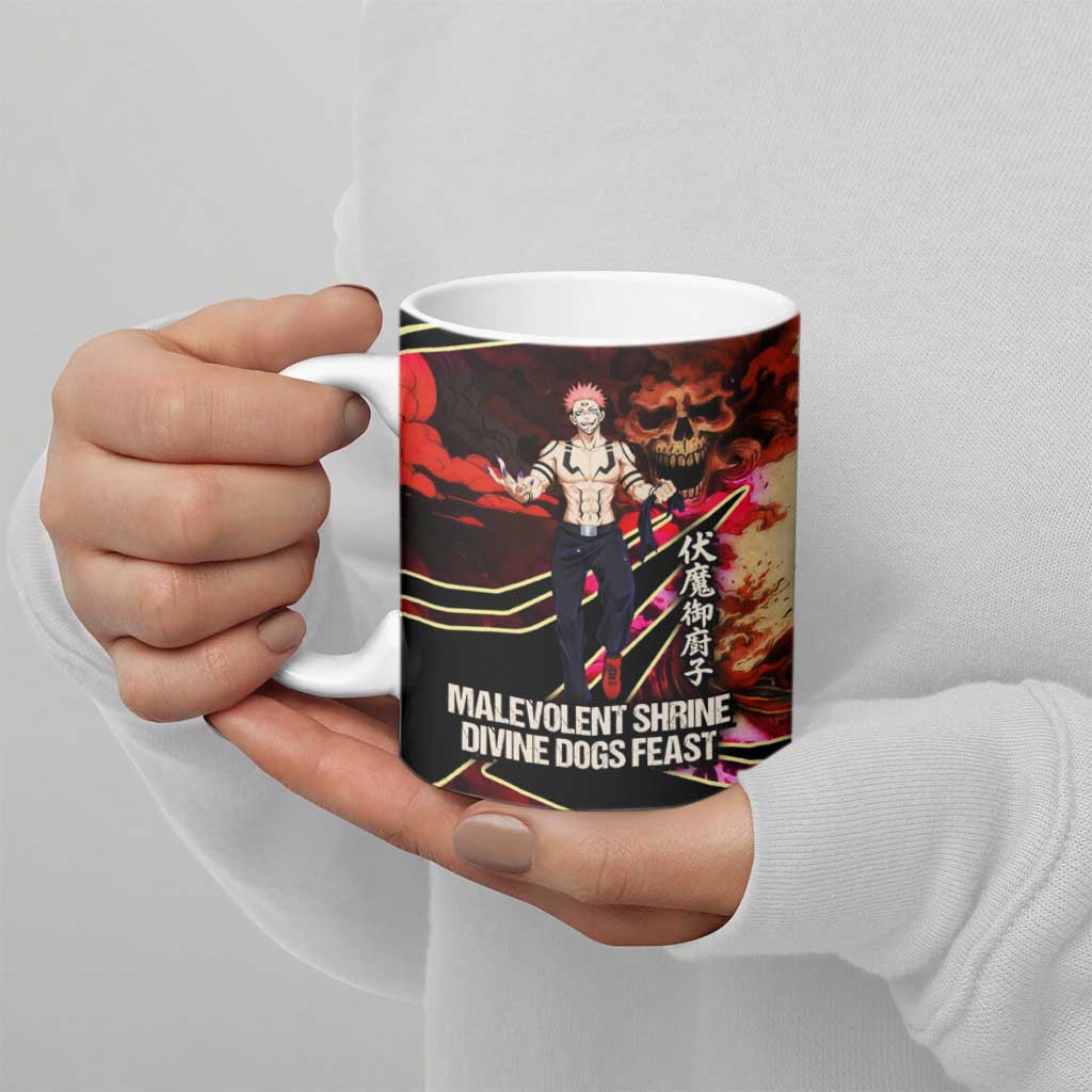 Ryomen Sukuna Malevolent Shrine Ceramic Mug Infernal Cursed Domain Art Style