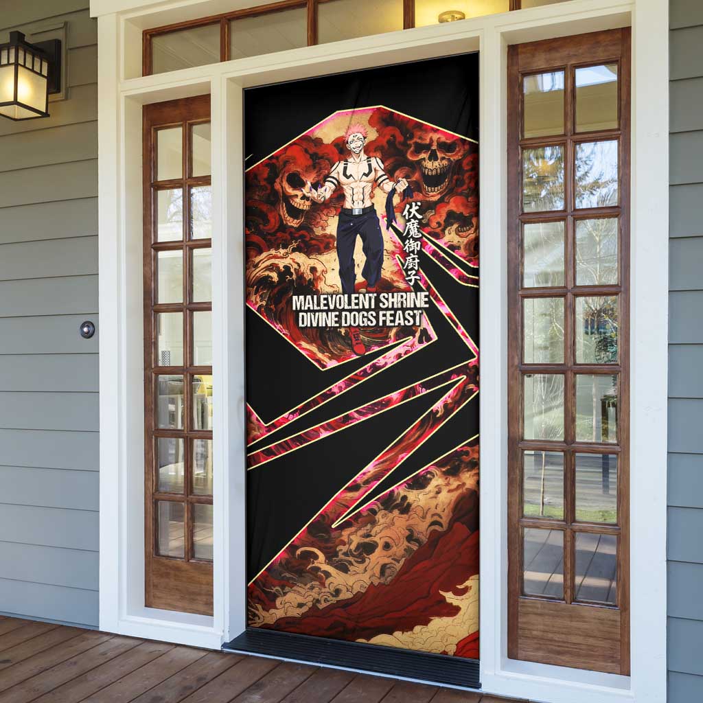 Ryomen Sukuna Malevolent Shrine Door Cover Infernal Cursed Domain Art Style