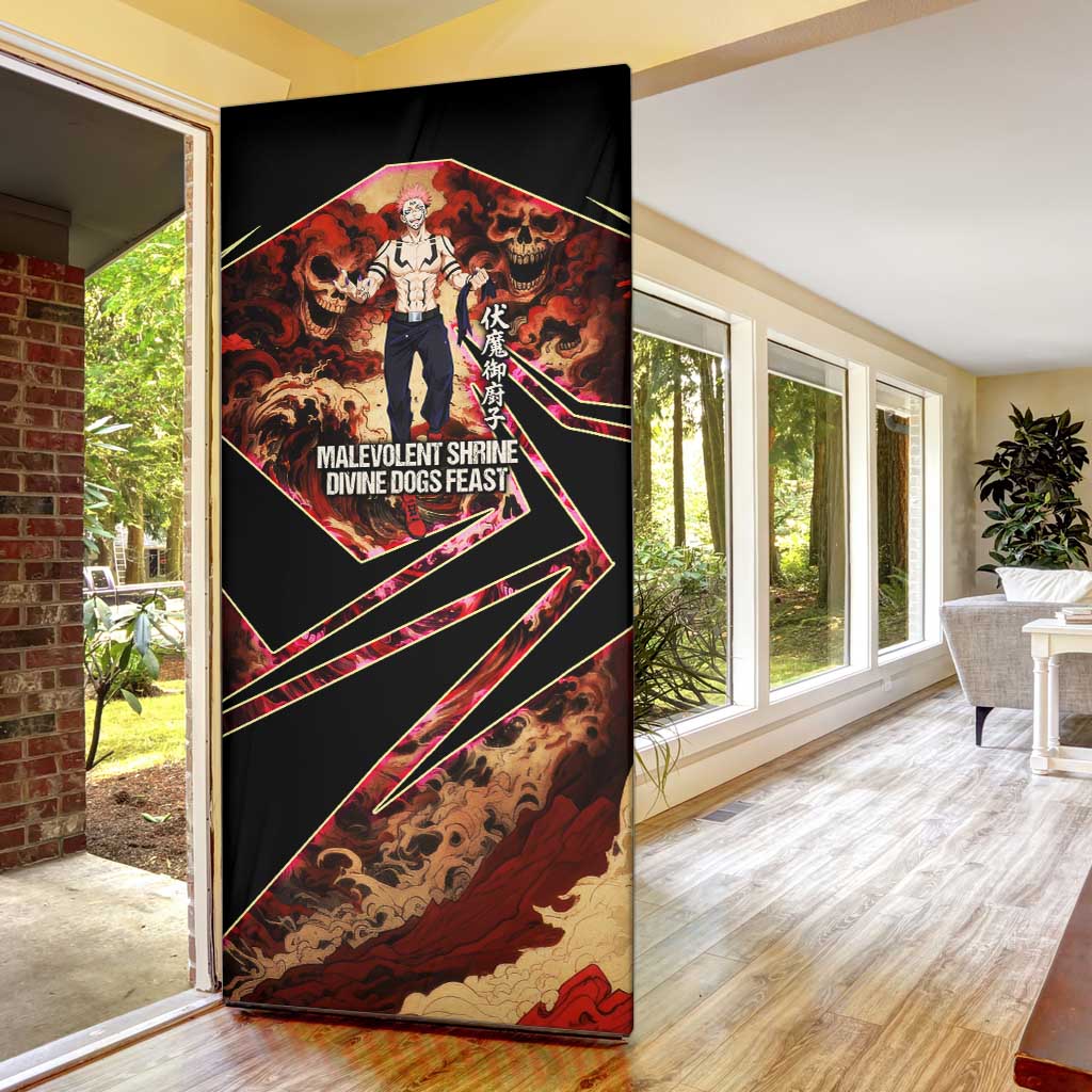Ryomen Sukuna Malevolent Shrine Door Cover Infernal Cursed Domain Art Style