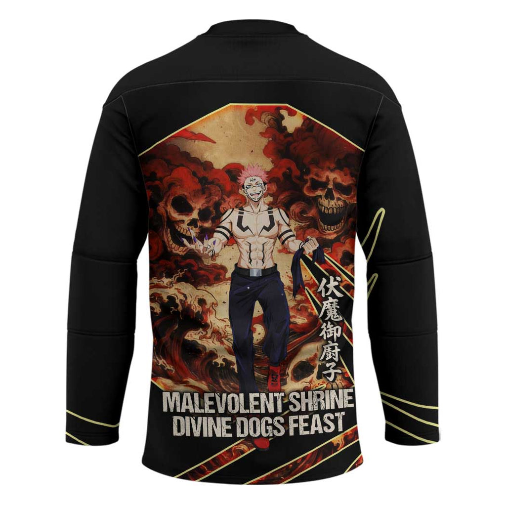 Ryomen Sukuna Malevolent Shrine Hockey Jersey Infernal Cursed Domain Art Style