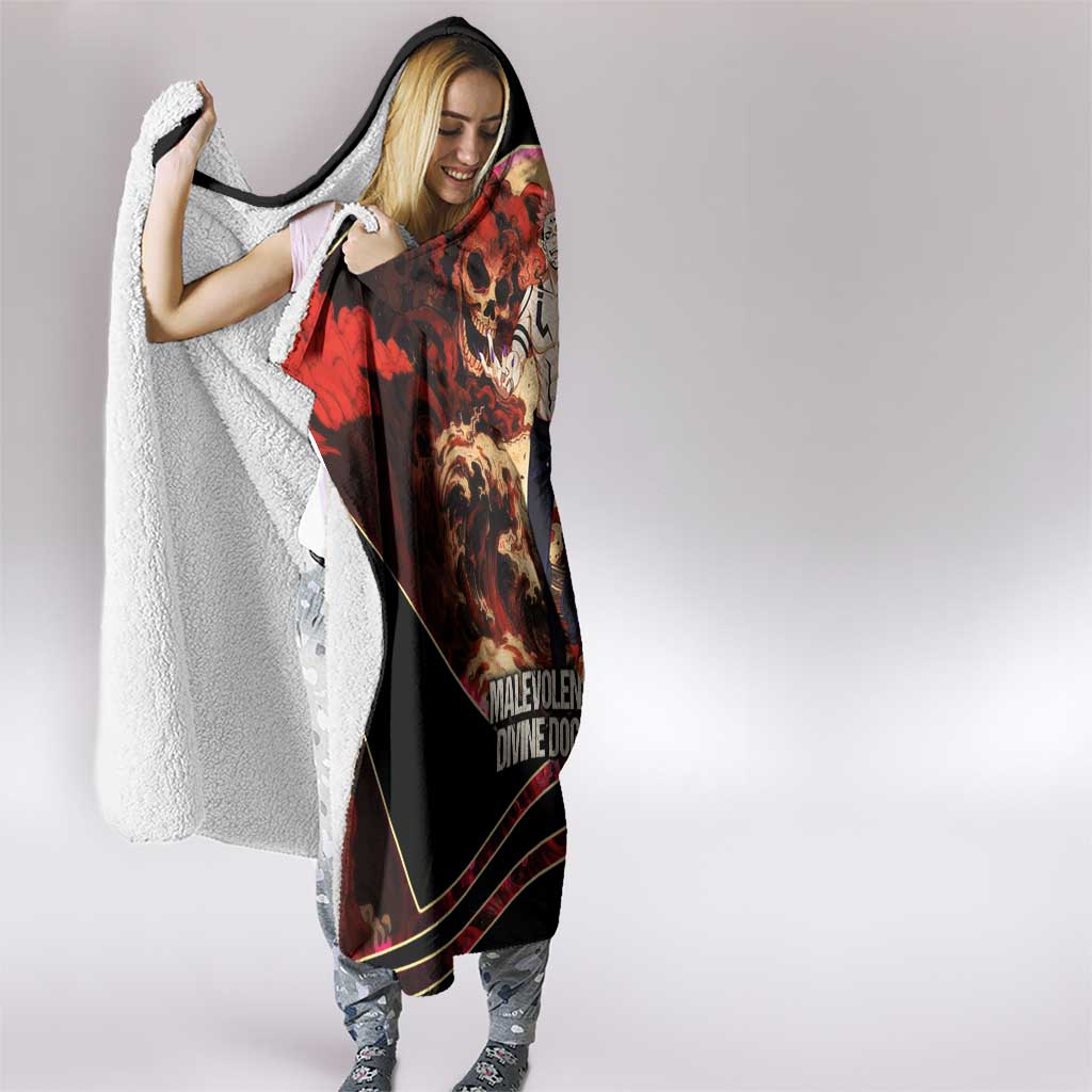 Ryomen Sukuna Malevolent Shrine Hooded Blanket Infernal Cursed Domain Art Style