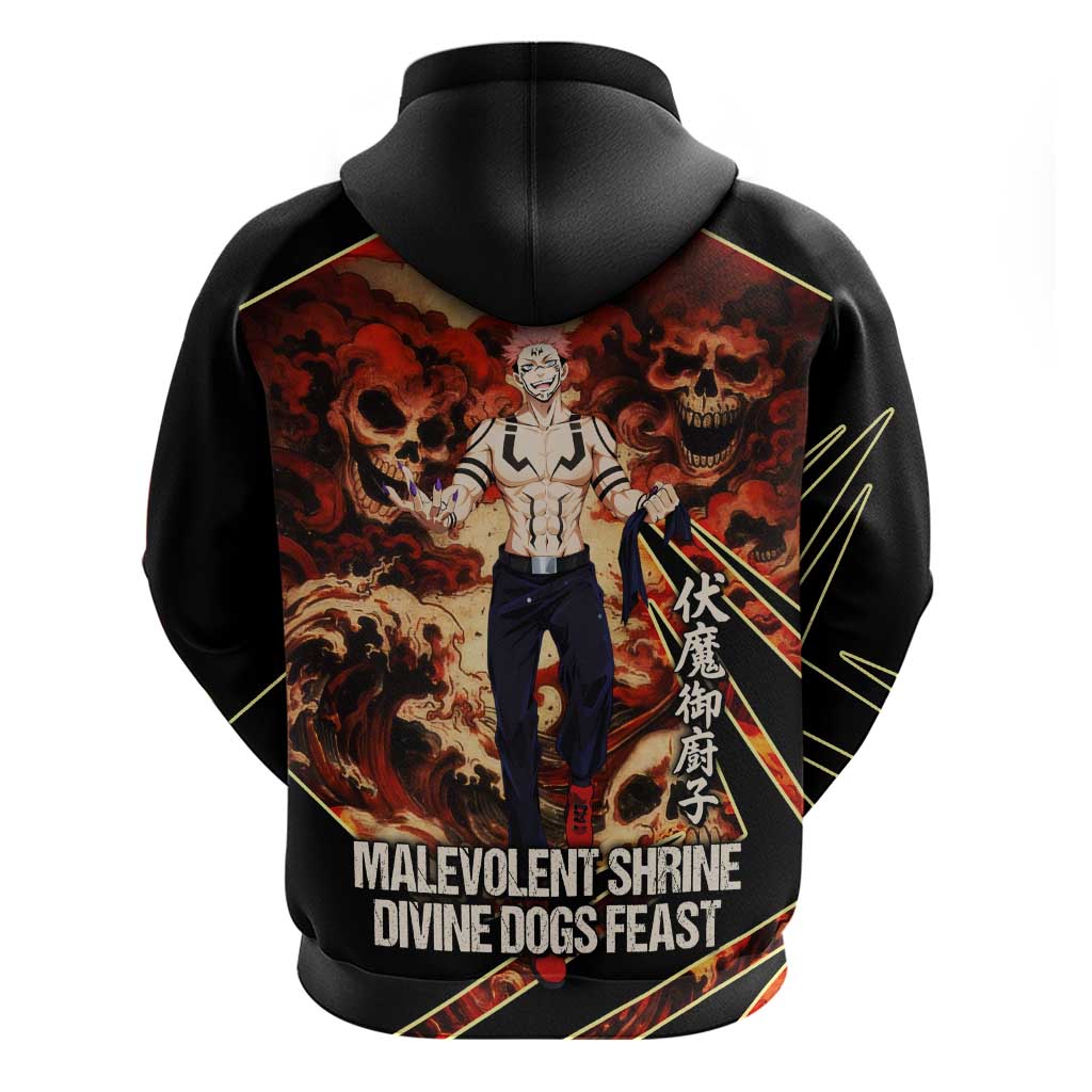 Ryomen Sukuna Malevolent Shrine Hoodie Infernal Cursed Domain Art Style