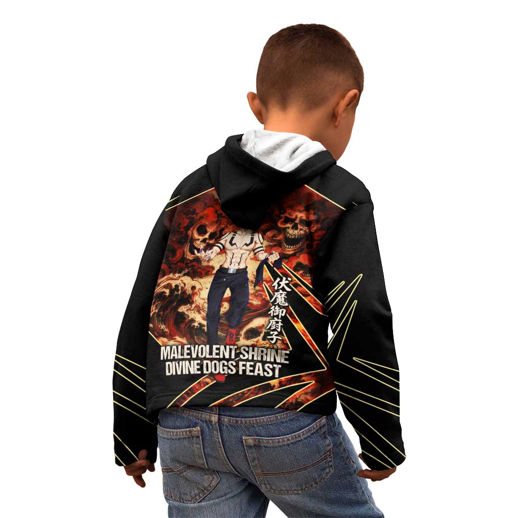 Ryomen Sukuna Malevolent Shrine Kid Hoodie Infernal Cursed Domain Art Style