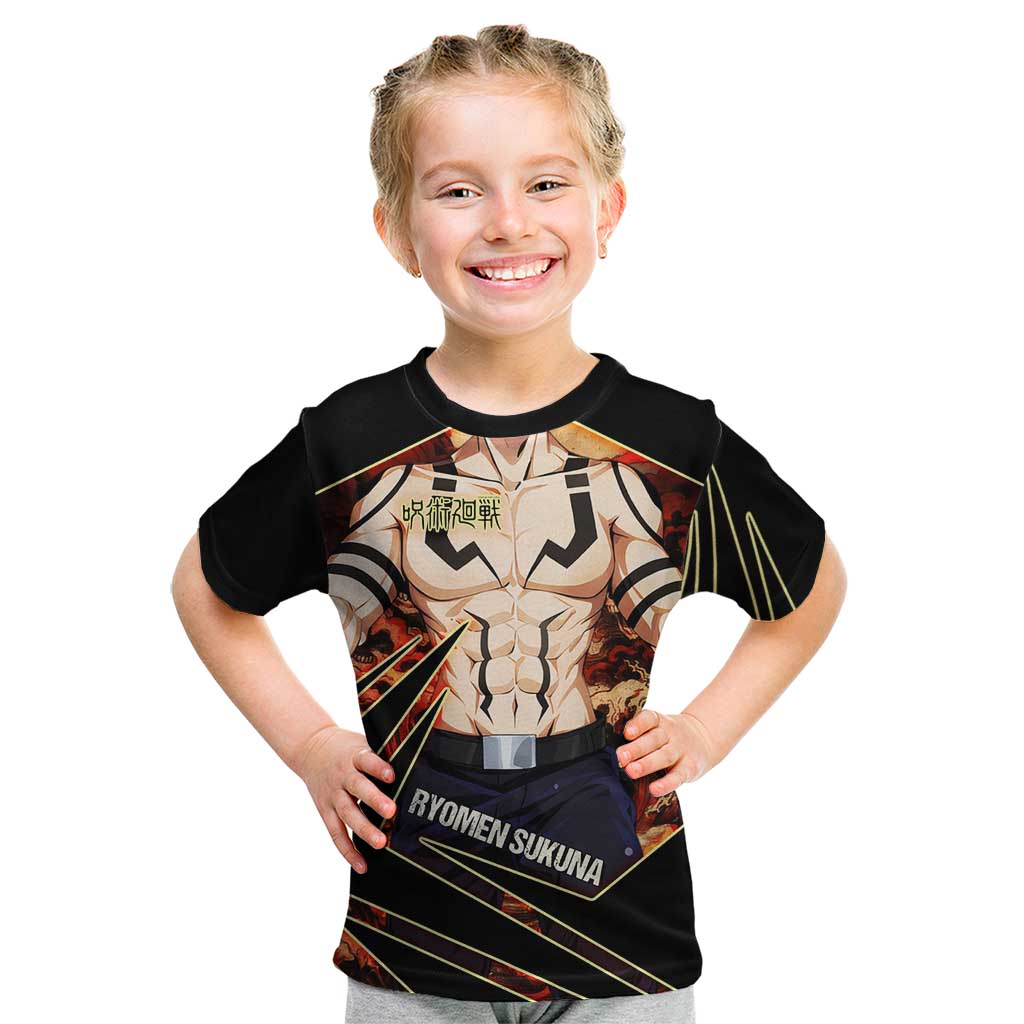 Ryomen Sukuna Malevolent Shrine Kid T Shirt Infernal Cursed Domain Art Style