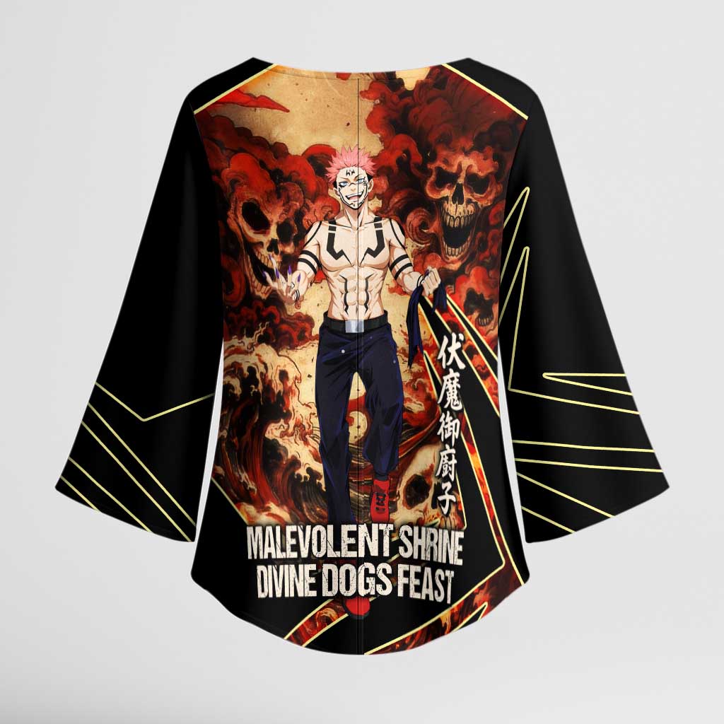 Ryomen Sukuna Malevolent Shrine Kimono Sleeve Blouse Infernal Cursed Domain Art Style