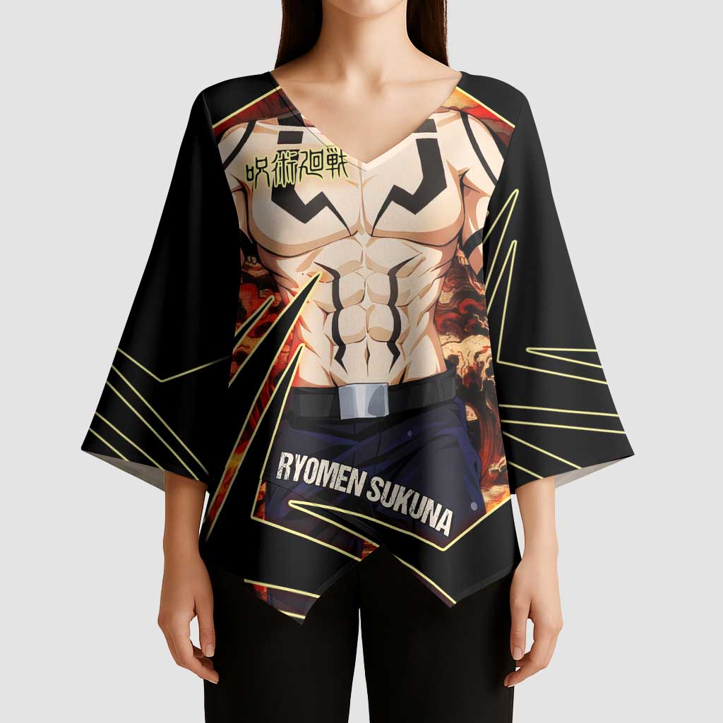 Ryomen Sukuna Malevolent Shrine Kimono Sleeve Blouse Infernal Cursed Domain Art Style