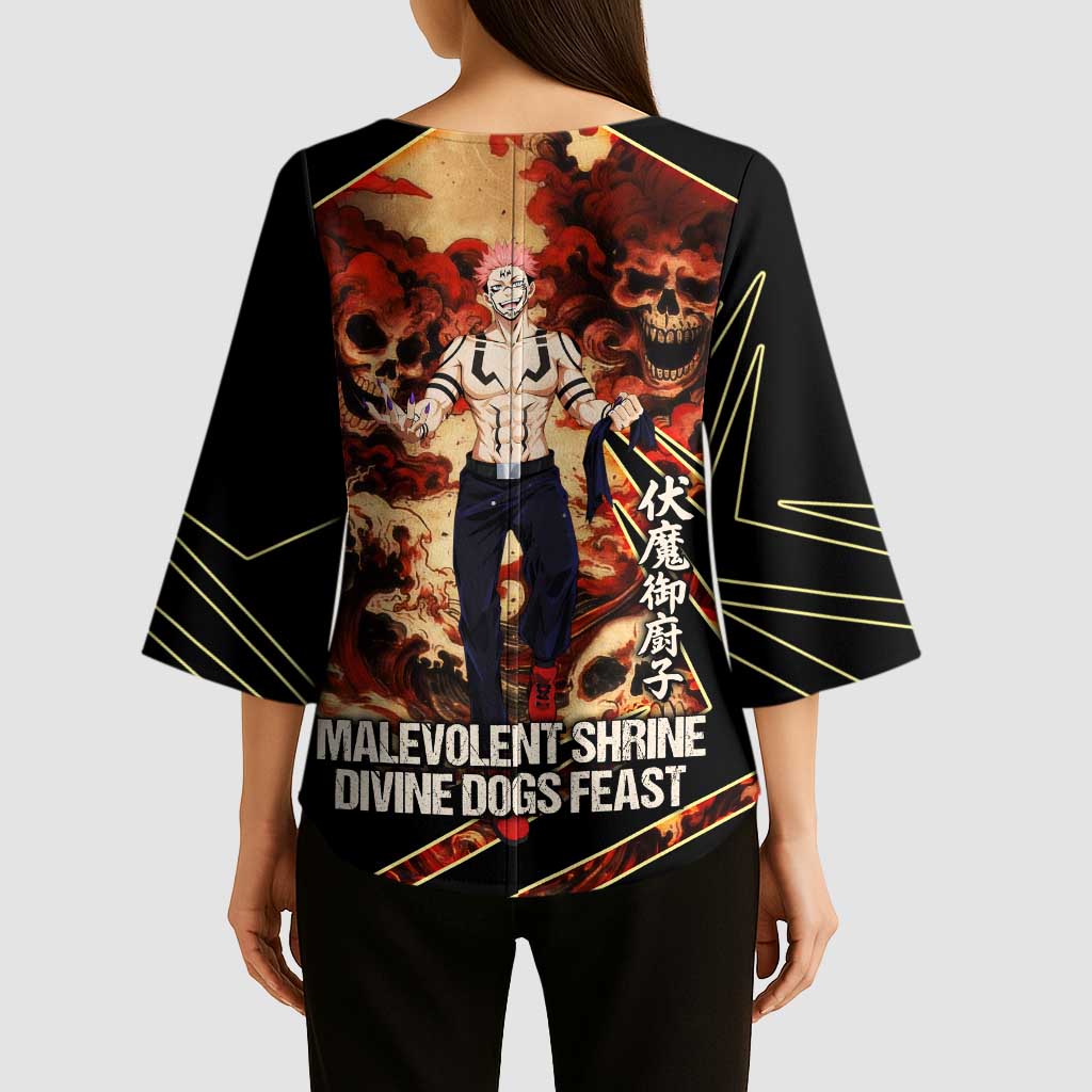 Ryomen Sukuna Malevolent Shrine Kimono Sleeve Blouse Infernal Cursed Domain Art Style