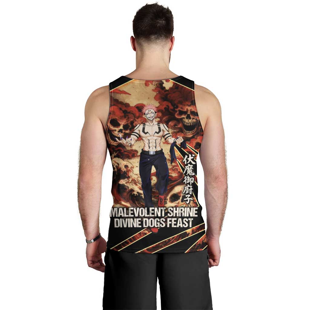 Ryomen Sukuna Malevolent Shrine Men Tank Top Infernal Cursed Domain Art Style