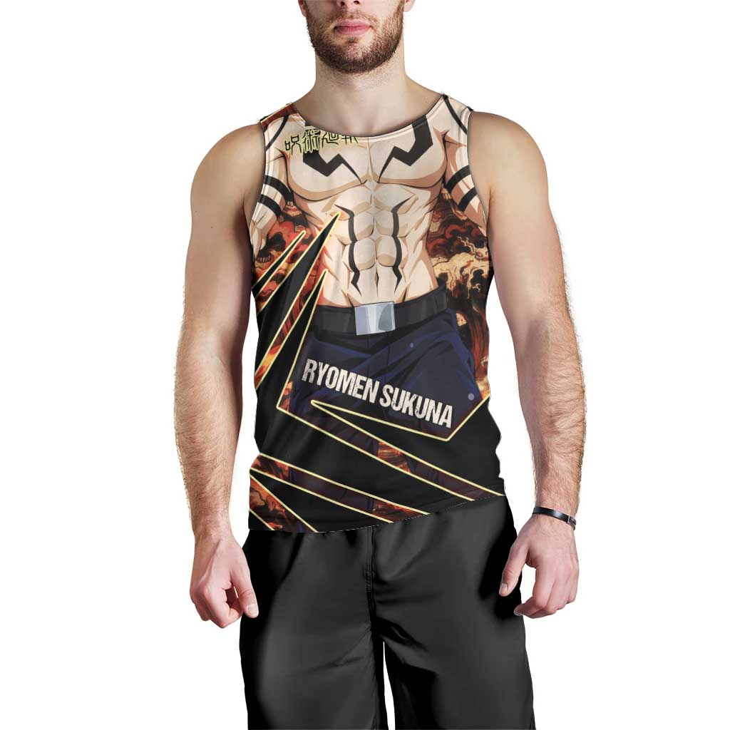 Ryomen Sukuna Malevolent Shrine Men Tank Top Infernal Cursed Domain Art Style