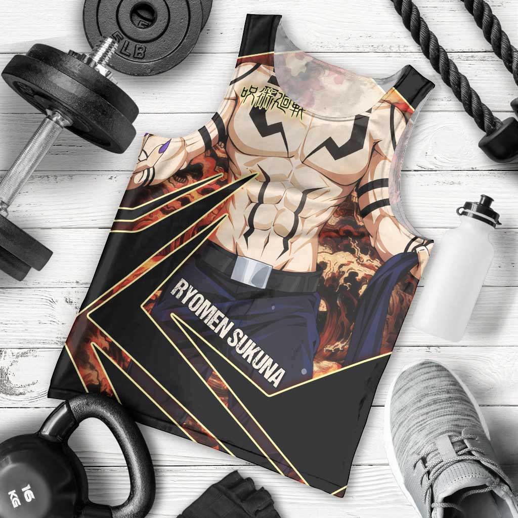 Ryomen Sukuna Malevolent Shrine Men Tank Top Infernal Cursed Domain Art Style
