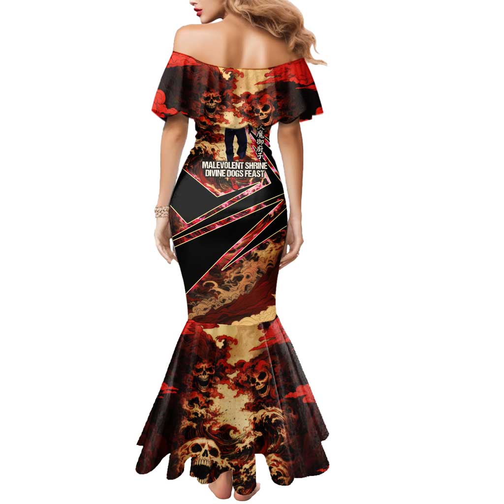 Ryomen Sukuna Malevolent Shrine Mermaid Dress Infernal Cursed Domain Art Style