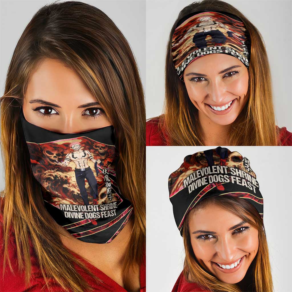Ryomen Sukuna Malevolent Shrine Neck Gaiter Infernal Cursed Domain Art Style