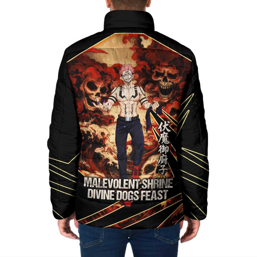 Ryomen Sukuna Malevolent Shrine Padded Jacket Infernal Cursed Domain Art Style