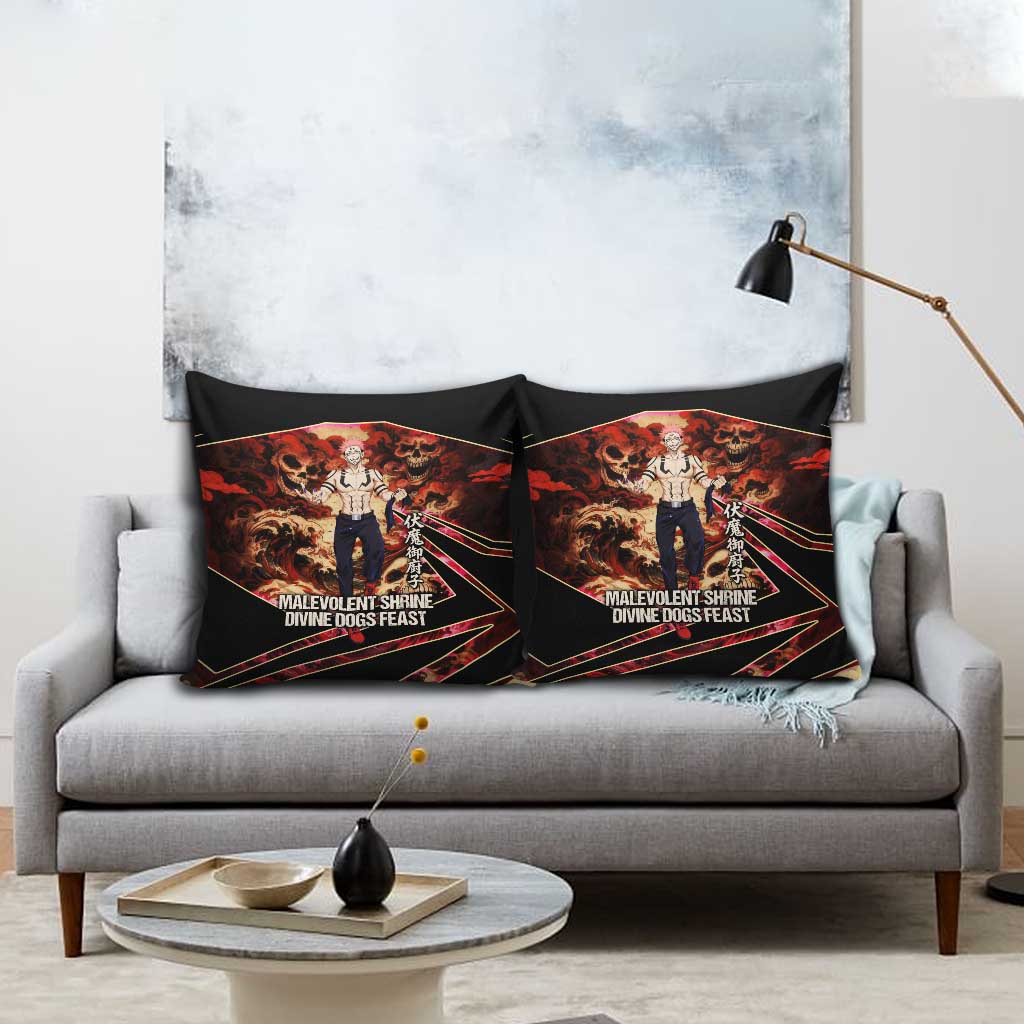 Ryomen Sukuna Malevolent Shrine Pillow Cover Infernal Cursed Domain Art Style