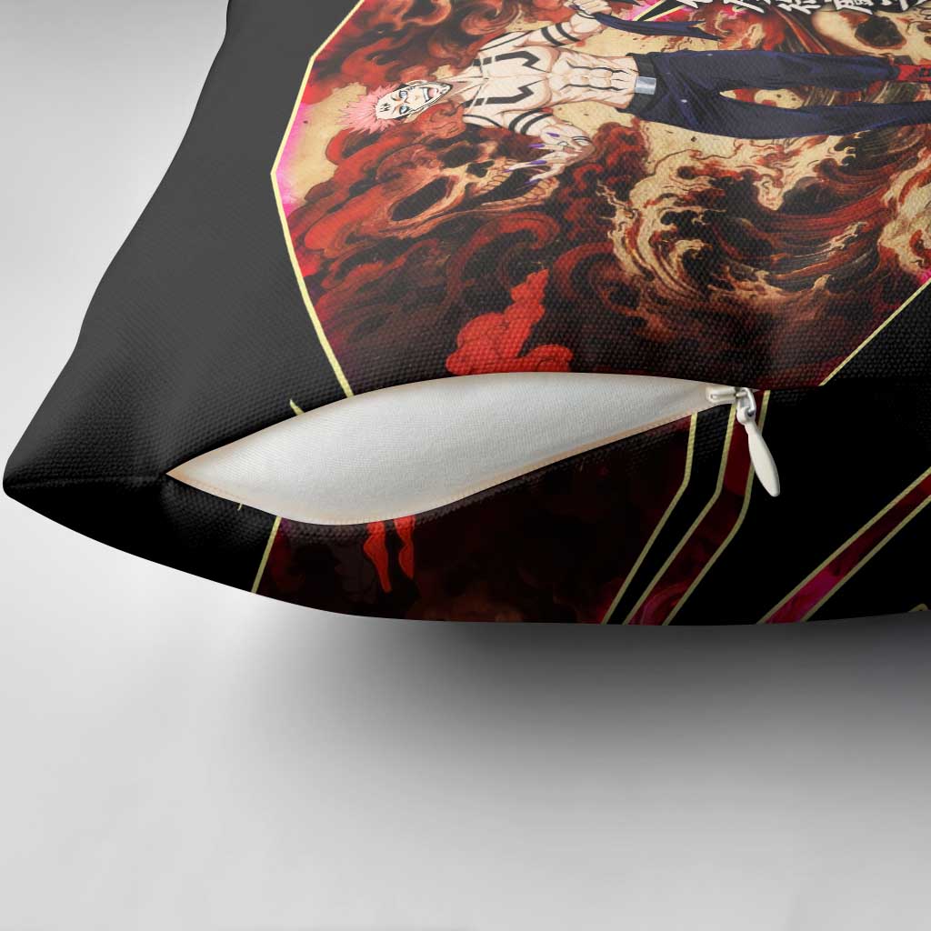 Ryomen Sukuna Malevolent Shrine Pillow Cover Infernal Cursed Domain Art Style