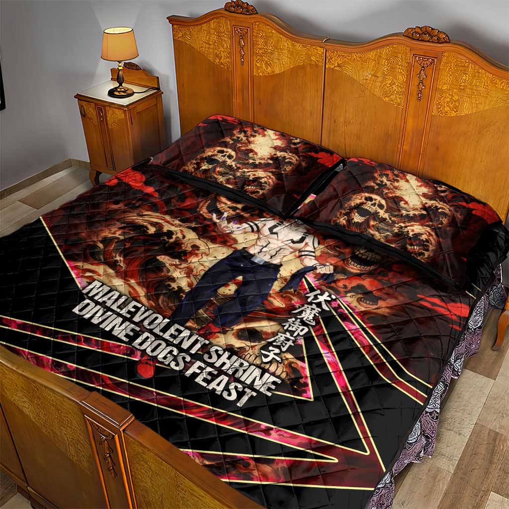 Ryomen Sukuna Malevolent Shrine Quilt Bed Set Infernal Cursed Domain Art Style