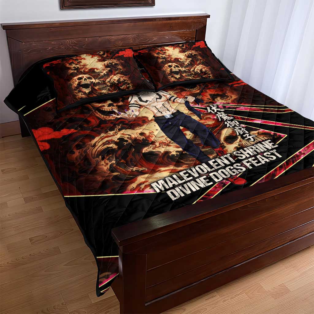 Ryomen Sukuna Malevolent Shrine Quilt Bed Set Infernal Cursed Domain Art Style