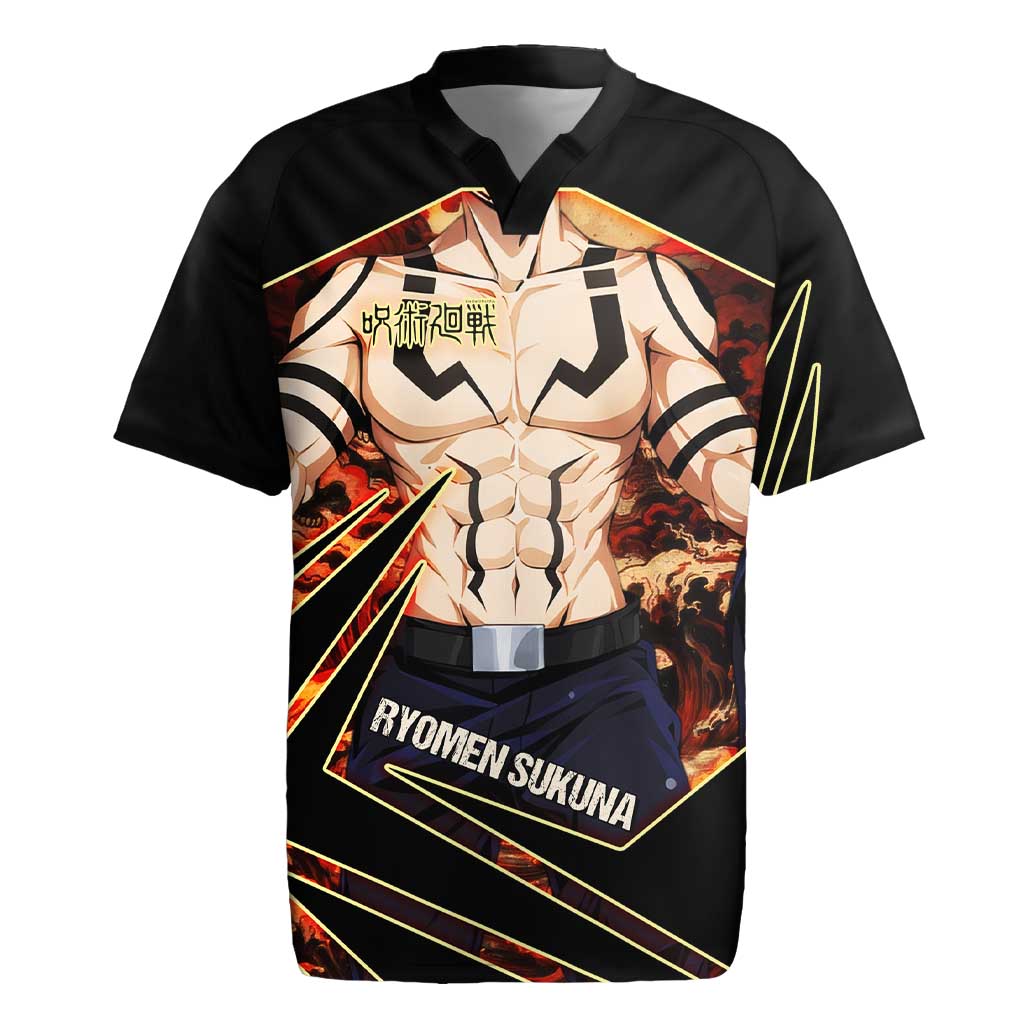 Ryomen Sukuna Malevolent Shrine Rugby Jersey Infernal Cursed Domain Art Style