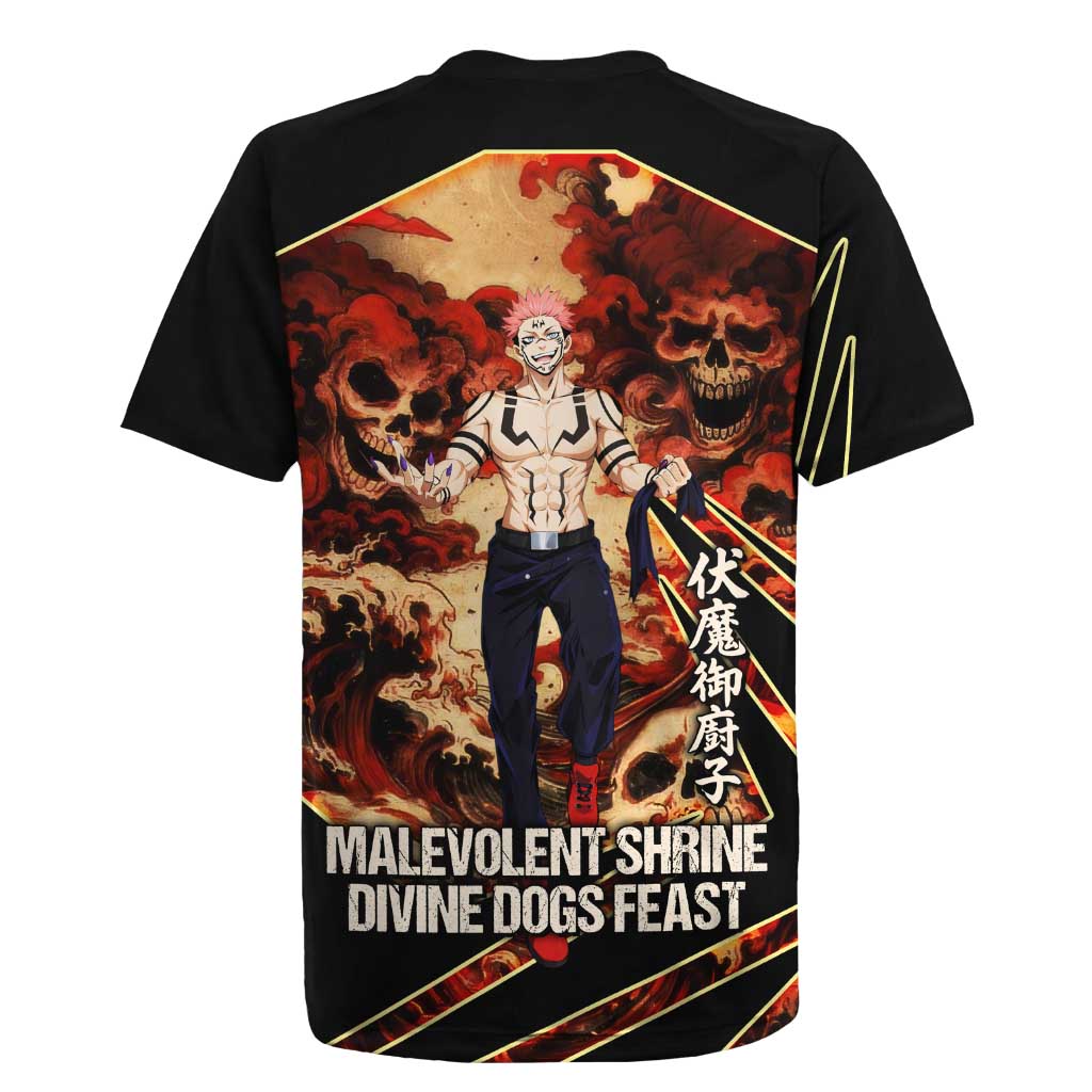 Ryomen Sukuna Malevolent Shrine Rugby Jersey Infernal Cursed Domain Art Style