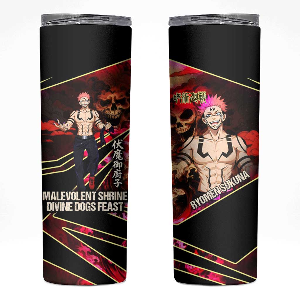 Ryomen Sukuna Malevolent Shrine Skinny Tumbler Infernal Cursed Domain Art Style
