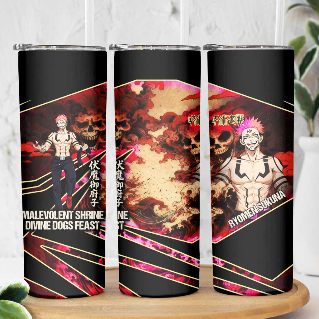 Ryomen Sukuna Malevolent Shrine Skinny Tumbler Infernal Cursed Domain Art Style