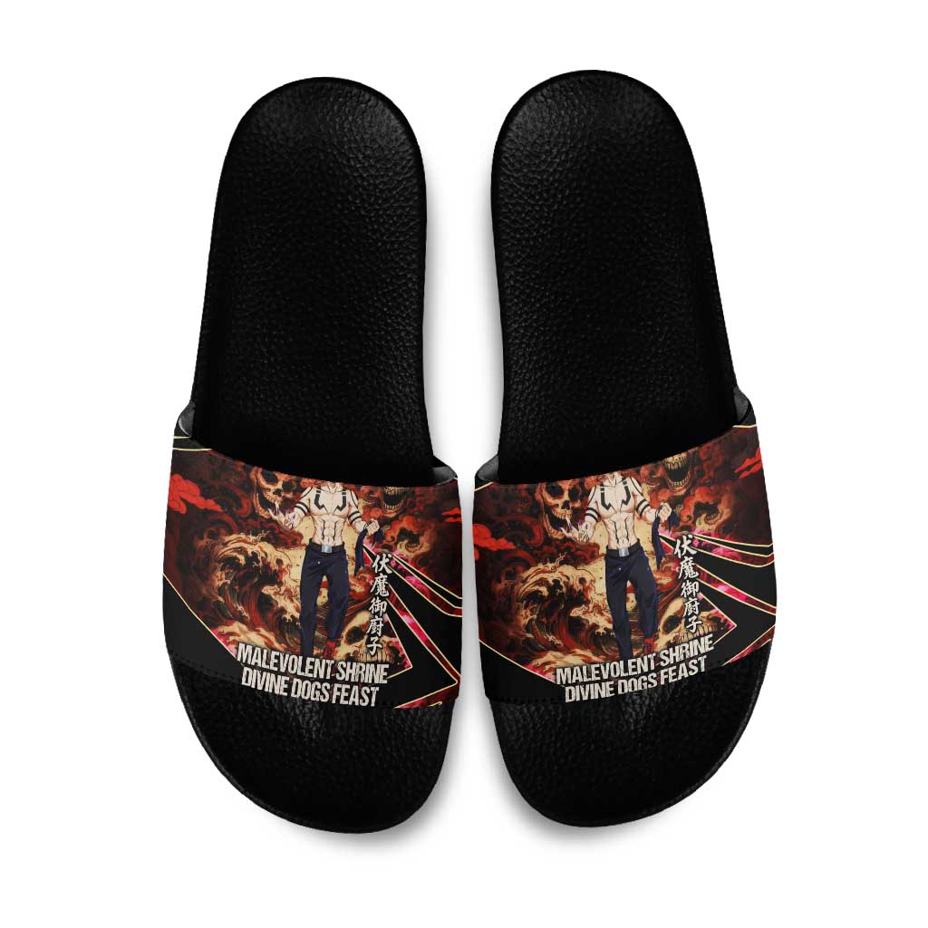 Ryomen Sukuna Malevolent Shrine Slide Sandals Infernal Cursed Domain Art Style