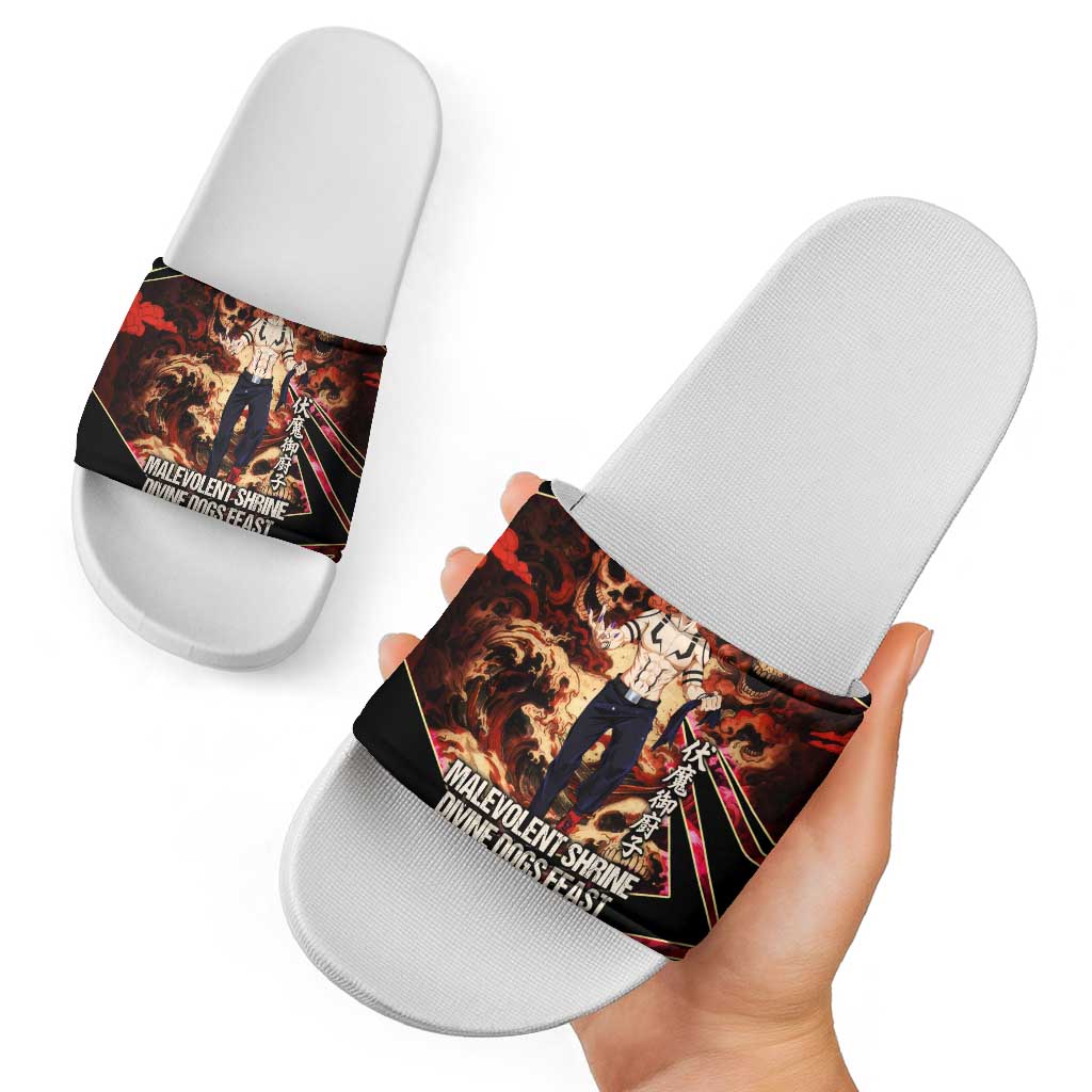 Ryomen Sukuna Malevolent Shrine Slide Sandals Infernal Cursed Domain Art Style