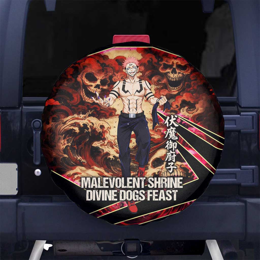 Ryomen Sukuna Malevolent Shrine Spare Tire Cover Infernal Cursed Domain Art Style