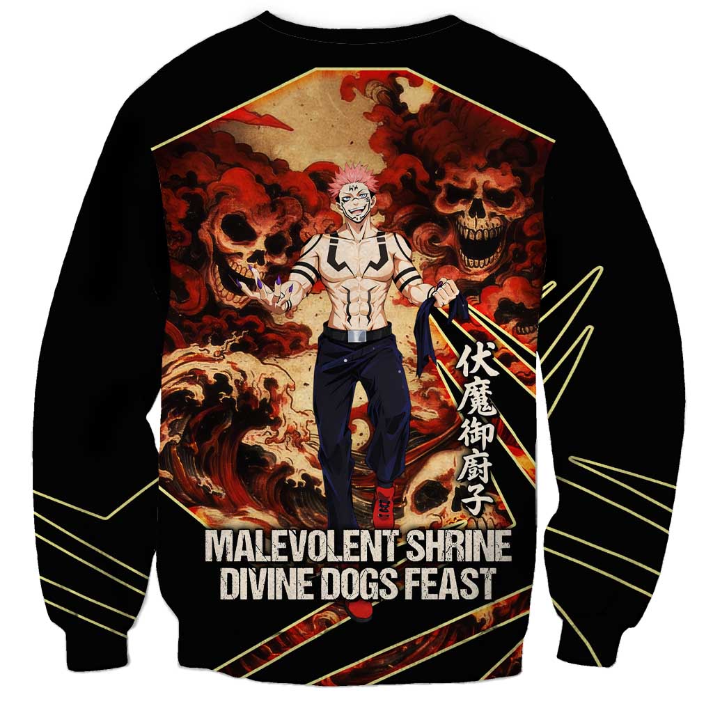 Ryomen Sukuna Malevolent Shrine Sweatshirt Infernal Cursed Domain Art Style