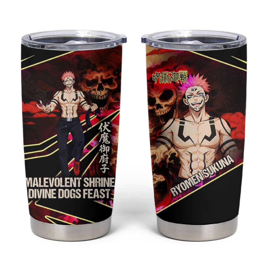 Ryomen Sukuna Malevolent Shrine Tumbler Cup Infernal Cursed Domain Art Style