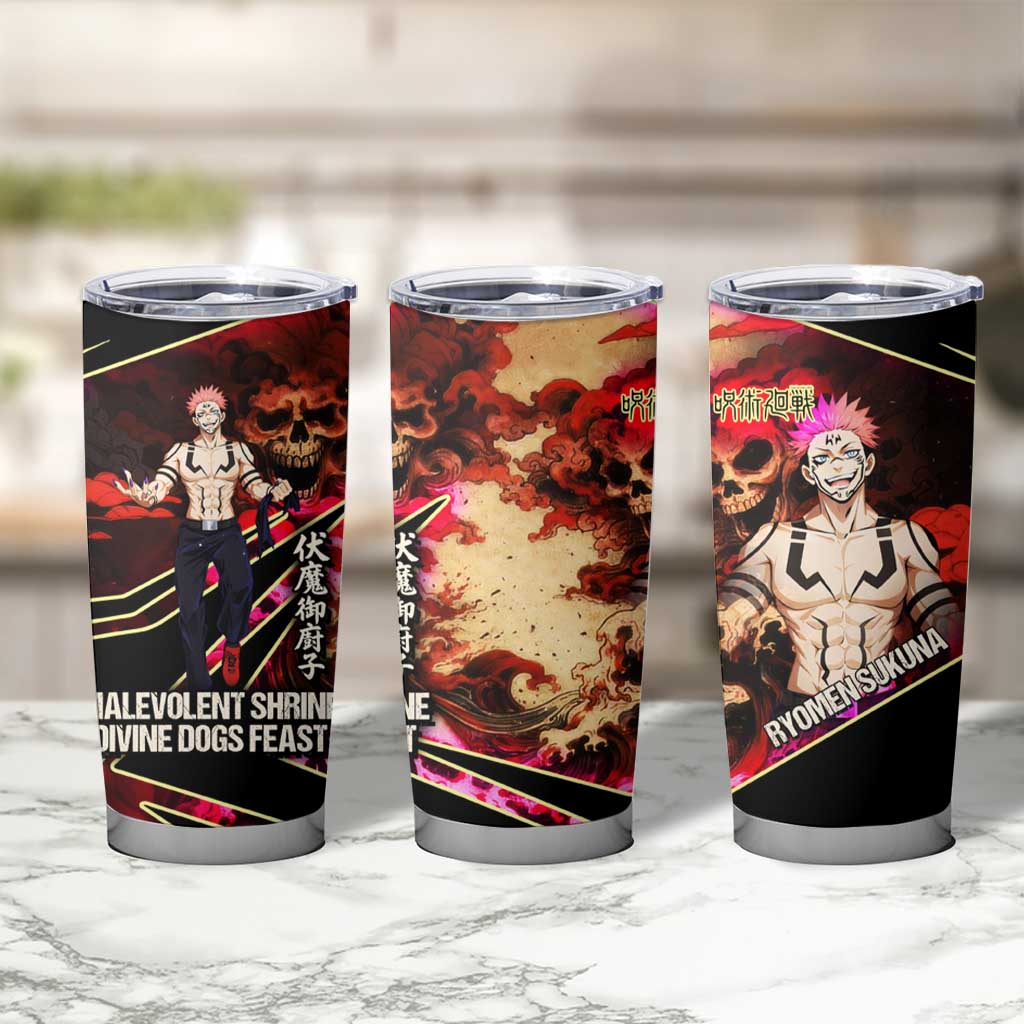 Ryomen Sukuna Malevolent Shrine Tumbler Cup Infernal Cursed Domain Art Style