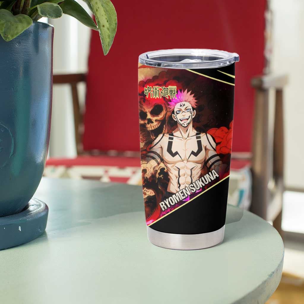 Ryomen Sukuna Malevolent Shrine Tumbler Cup Infernal Cursed Domain Art Style