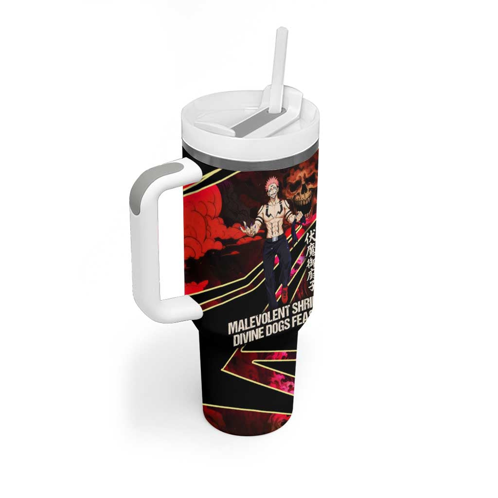 Ryomen Sukuna Malevolent Shrine Tumbler With Handle Infernal Cursed Domain Art Style