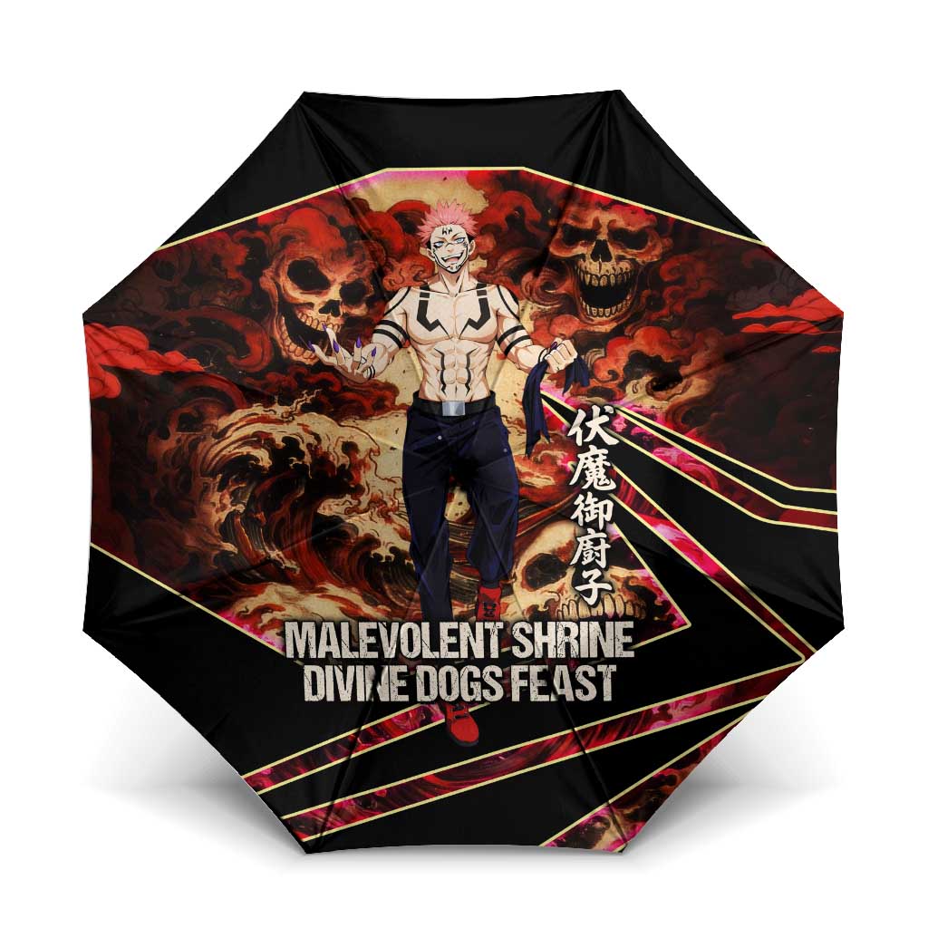 Ryomen Sukuna Malevolent Shrine Umbrella Infernal Cursed Domain Art Style