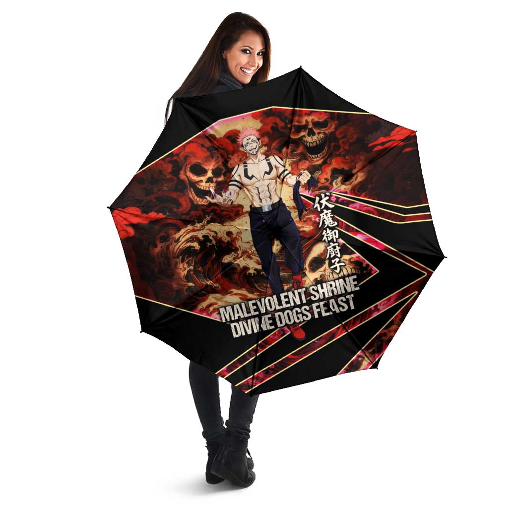 Ryomen Sukuna Malevolent Shrine Umbrella Infernal Cursed Domain Art Style