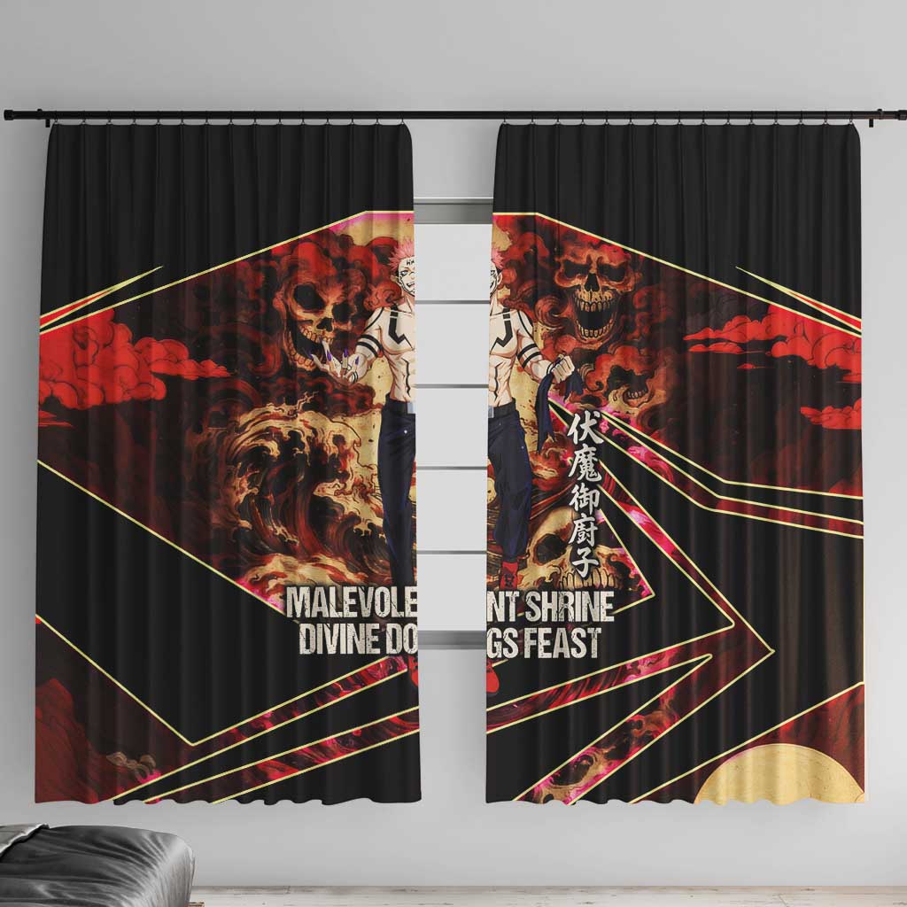 Ryomen Sukuna Malevolent Shrine Window Curtain Infernal Cursed Domain Art Style