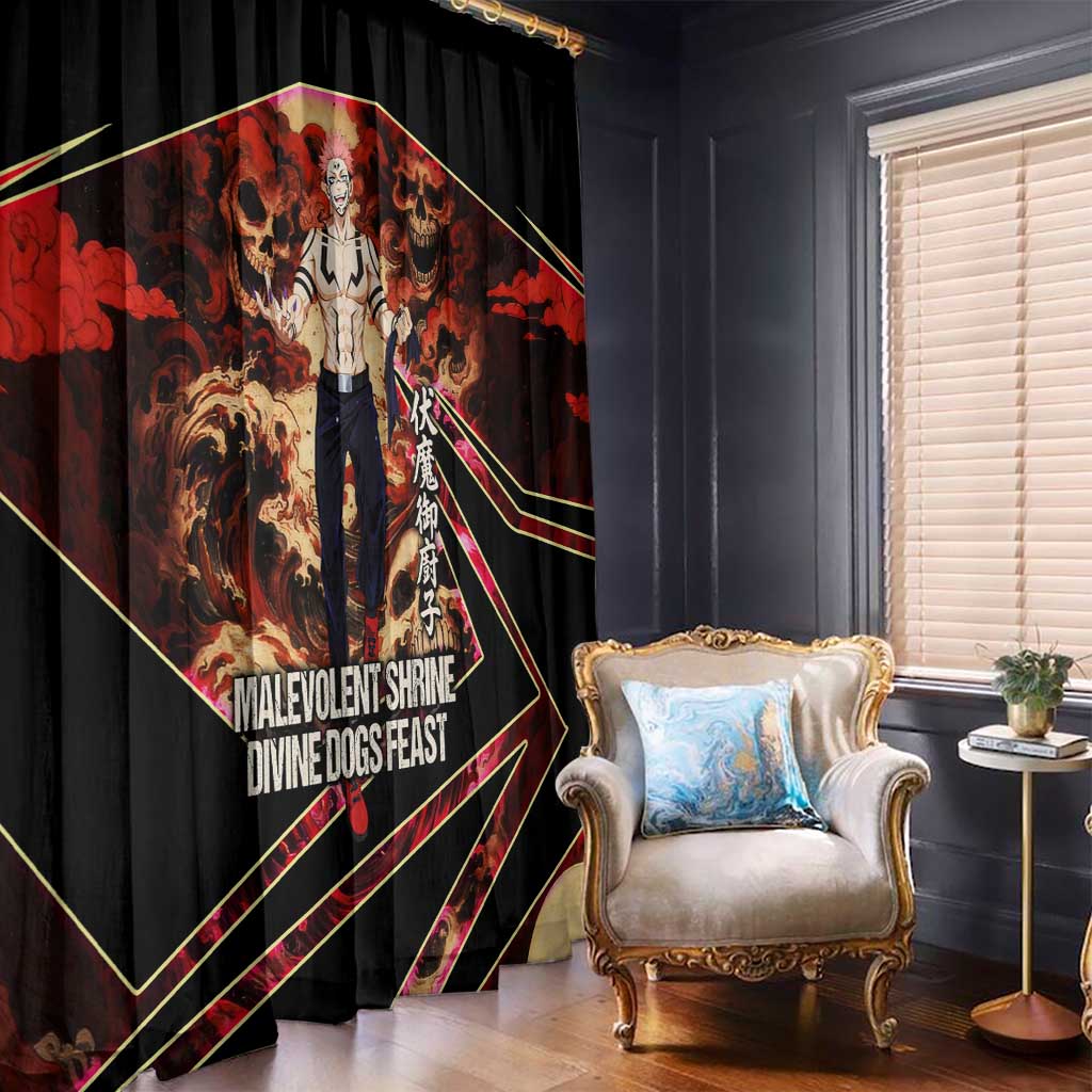 Ryomen Sukuna Malevolent Shrine Window Curtain Infernal Cursed Domain Art Style