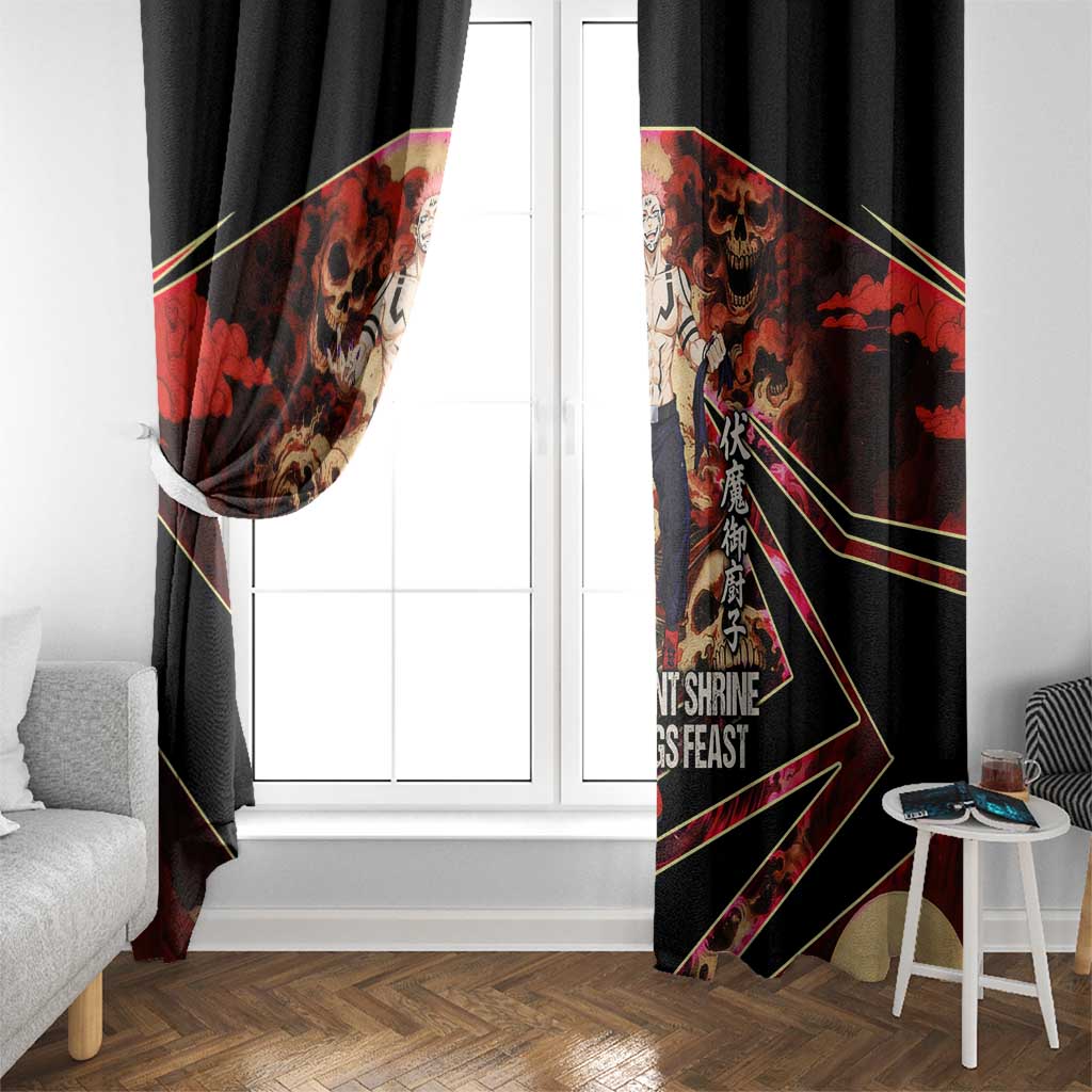 Ryomen Sukuna Malevolent Shrine Window Curtain Infernal Cursed Domain Art Style