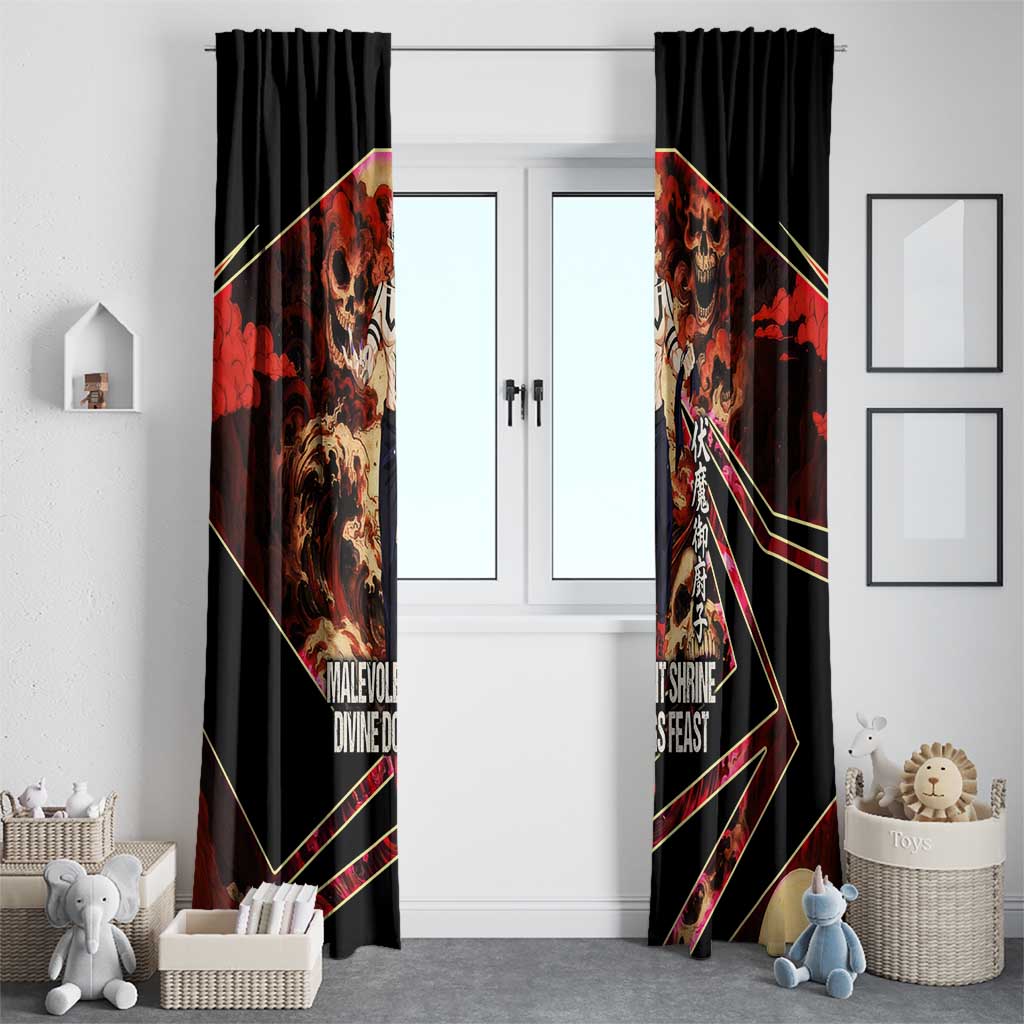 Ryomen Sukuna Malevolent Shrine Window Curtain Infernal Cursed Domain Art Style