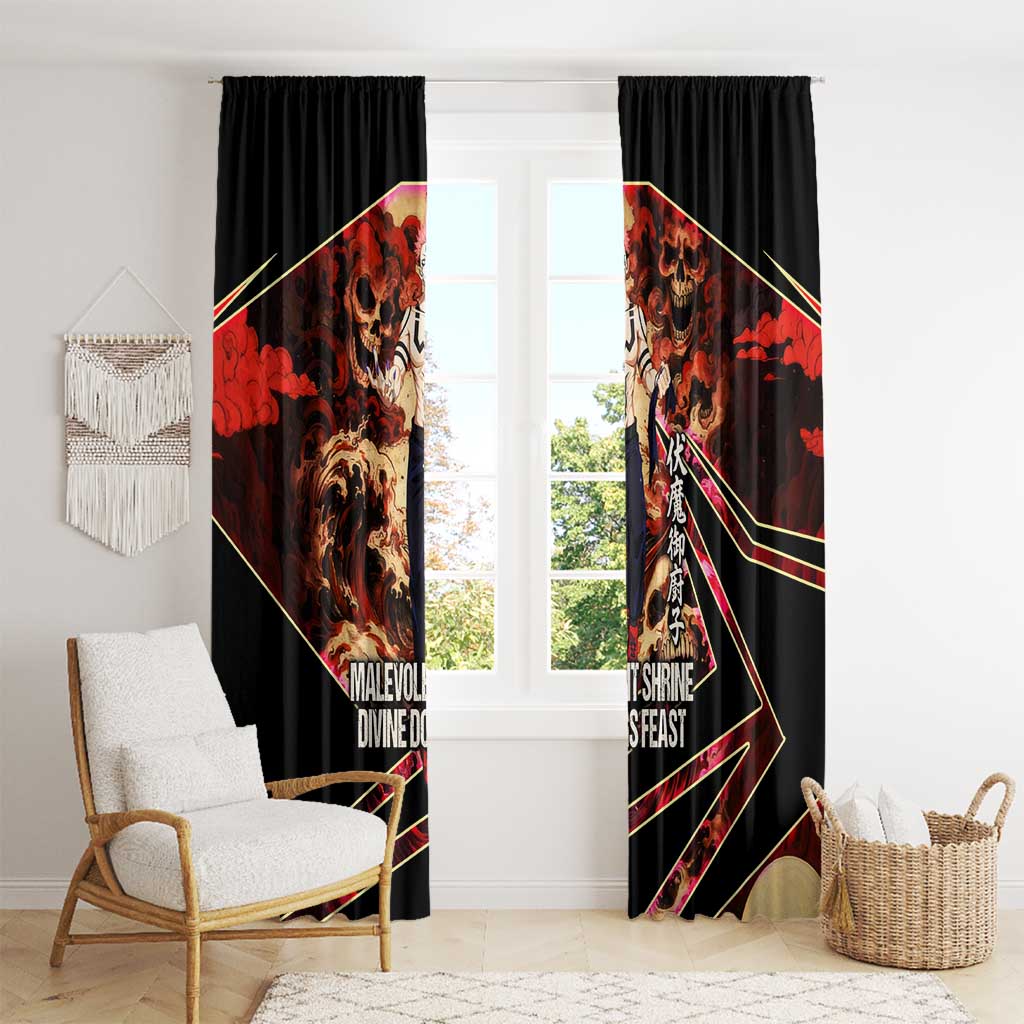 Ryomen Sukuna Malevolent Shrine Window Curtain Infernal Cursed Domain Art Style