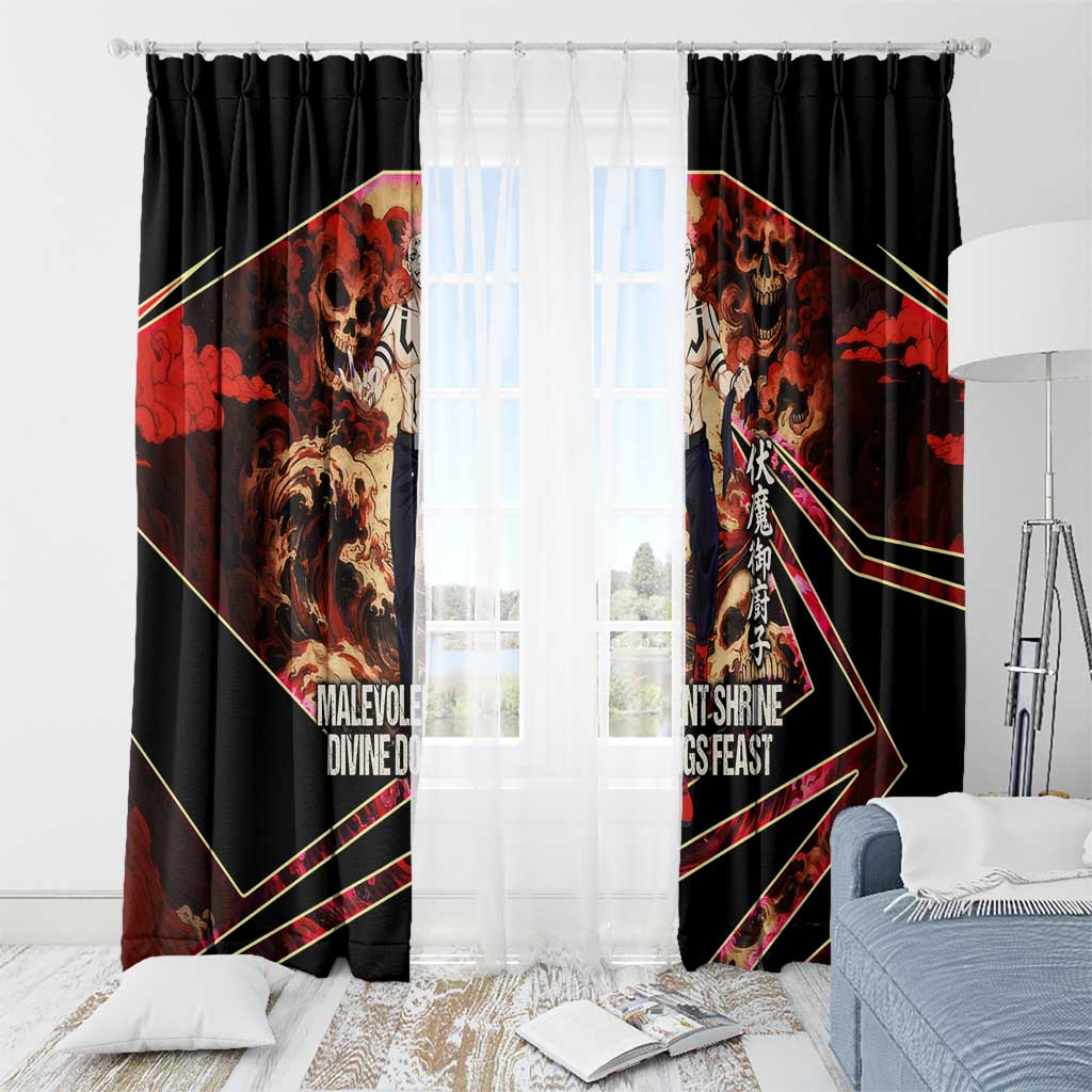 Ryomen Sukuna Malevolent Shrine Window Curtain Infernal Cursed Domain Art Style