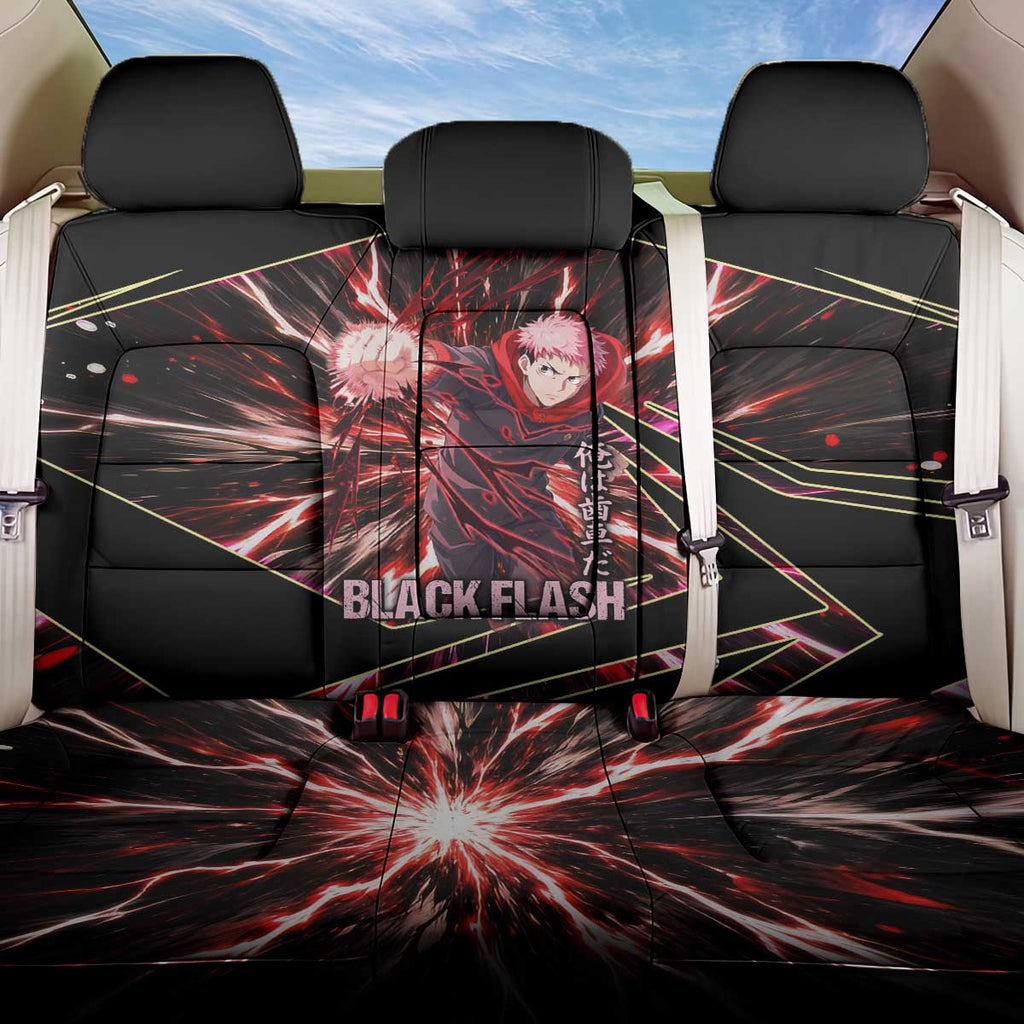 Yuji Itadori Black Flash Back Car Seat Cover Dynamic Cursed Energy Burst Style