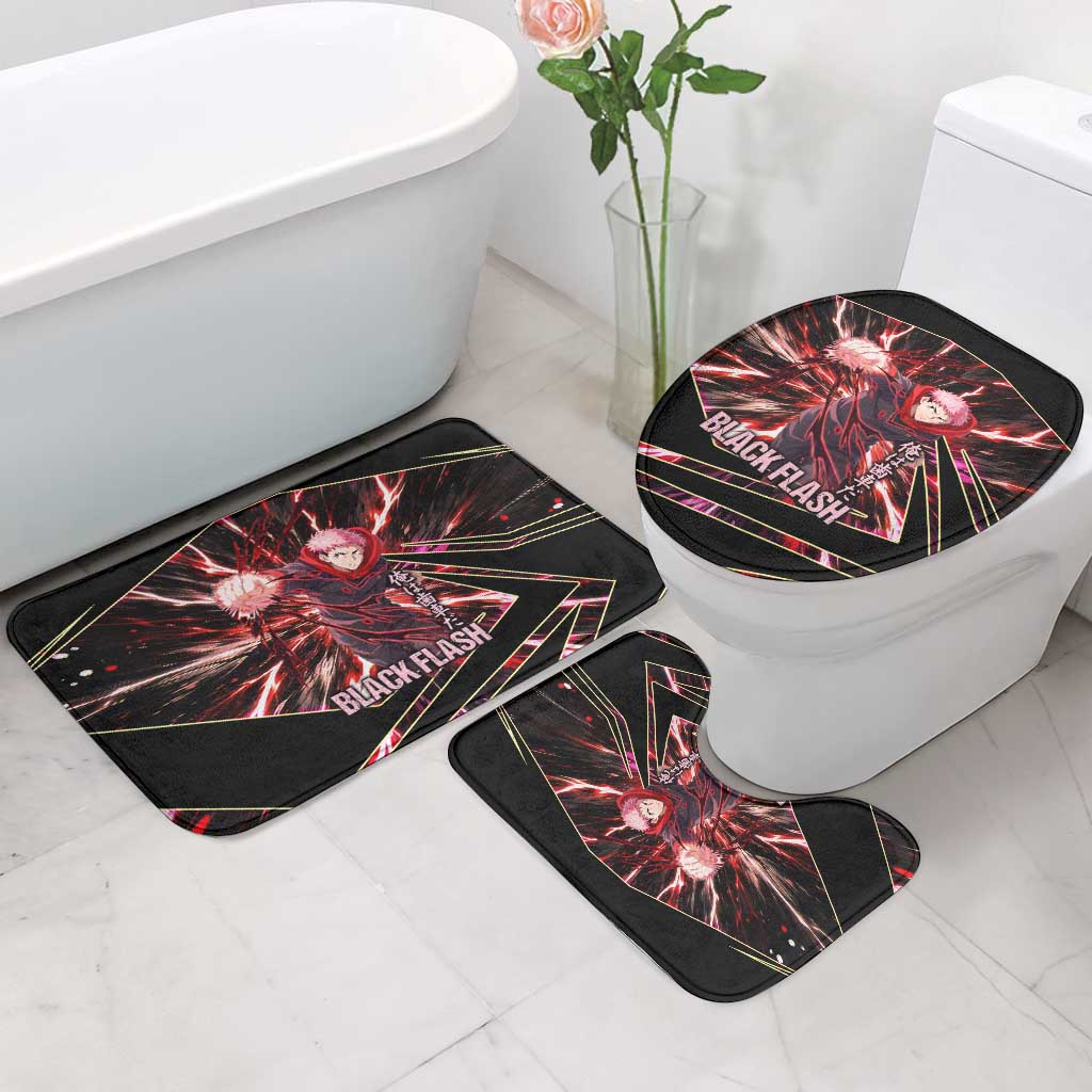 Yuji Itadori Black Flash Bathroom Set Dynamic Cursed Energy Burst Style