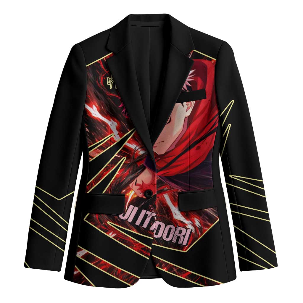 Yuji Itadori Black Flash Blazer Dynamic Cursed Energy Burst Style
