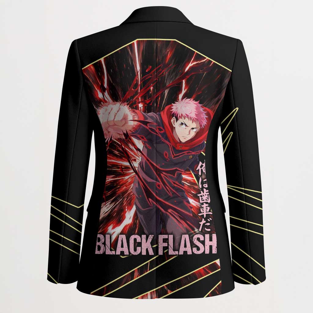 Yuji Itadori Black Flash Blazer Dynamic Cursed Energy Burst Style