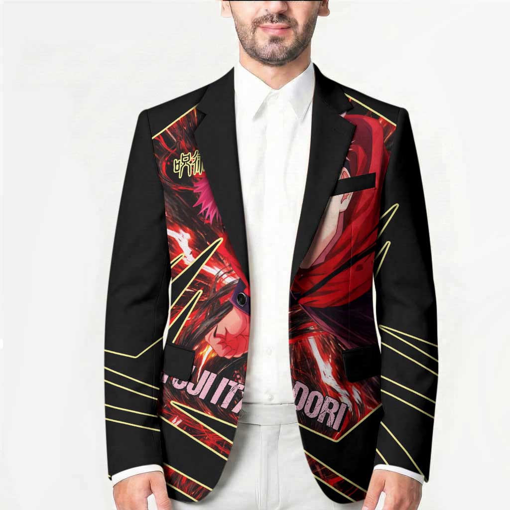 Yuji Itadori Black Flash Blazer Dynamic Cursed Energy Burst Style