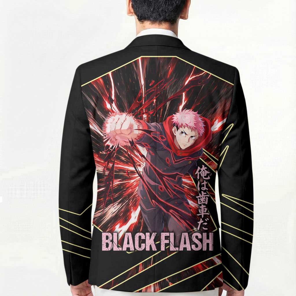 Yuji Itadori Black Flash Blazer Dynamic Cursed Energy Burst Style