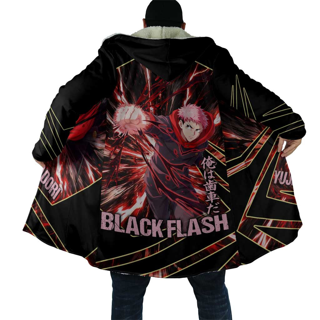Yuji Itadori Black Flash Cloak Dynamic Cursed Energy Burst Style